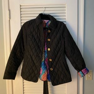 Black quilted Lilly Pulitzer jacket